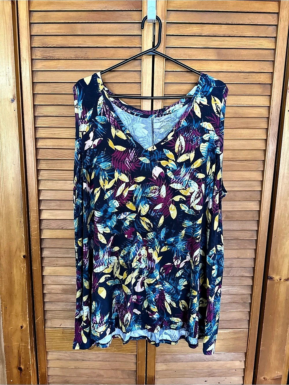 Lane Bryant Floral Tank Blue Multicolor Size 26/28 Like New